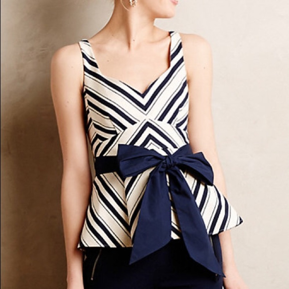 Anthropologie Maeve peplum top
